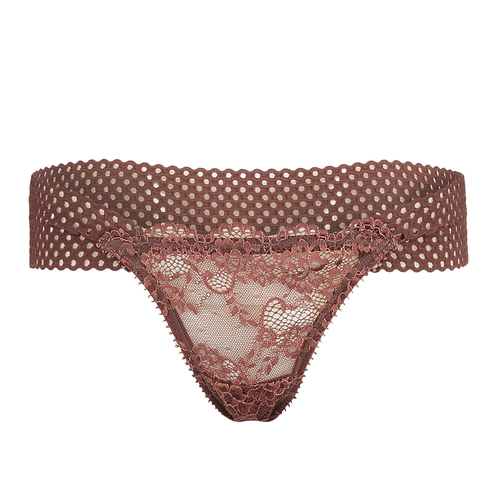Calcinha Fio Dental Em Renda E Tela Nude P Calcinha Fio Dental Em Renda E Tela Nude P